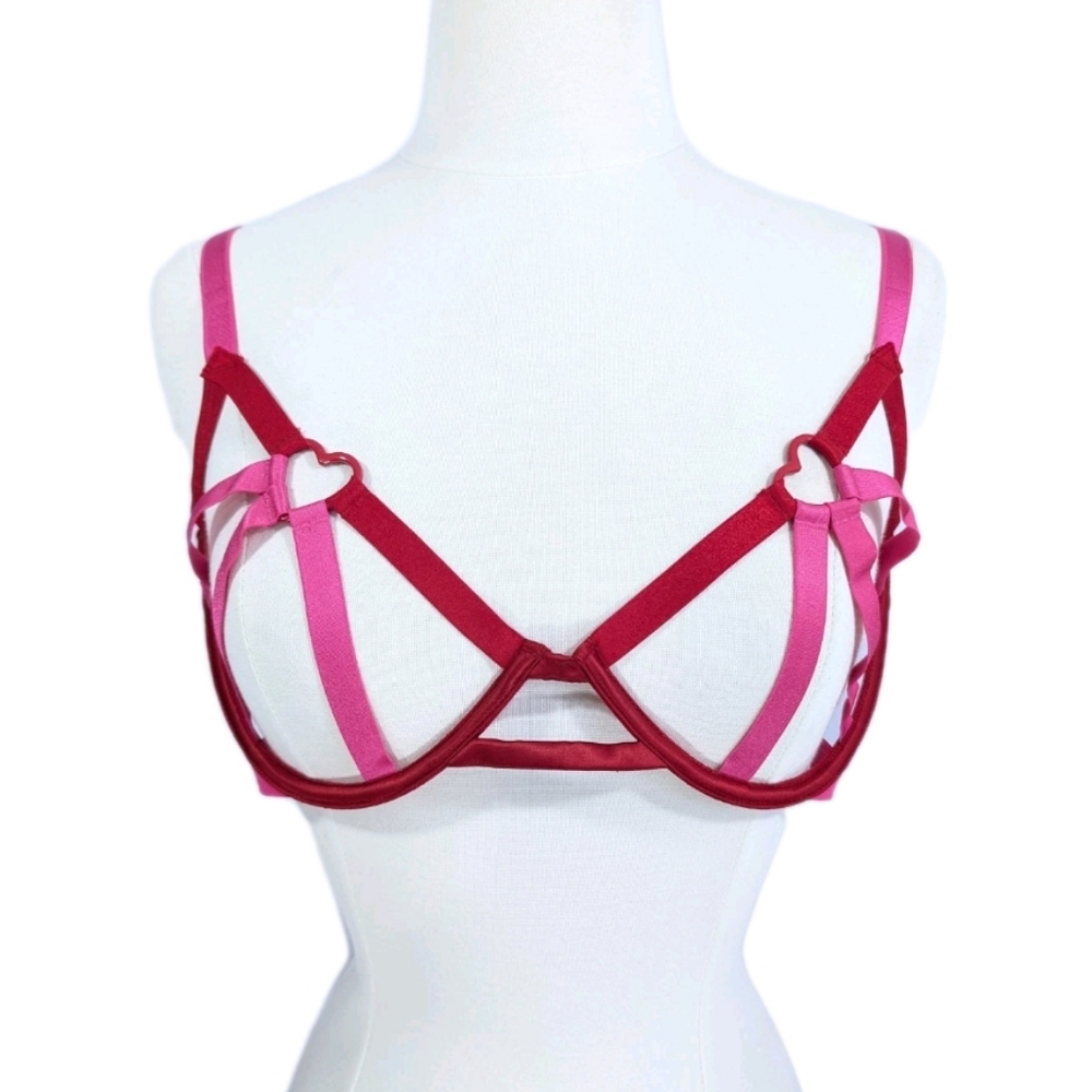 Victoria's Secret Very Sexy Cage Bra Small Women Valentine's day gift open cup